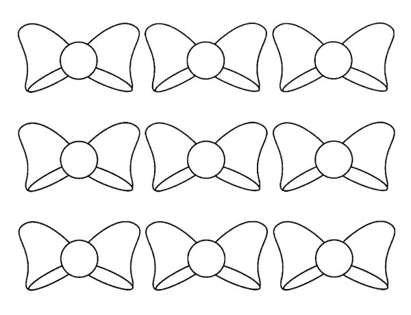 Бантик трафарет для вырезания