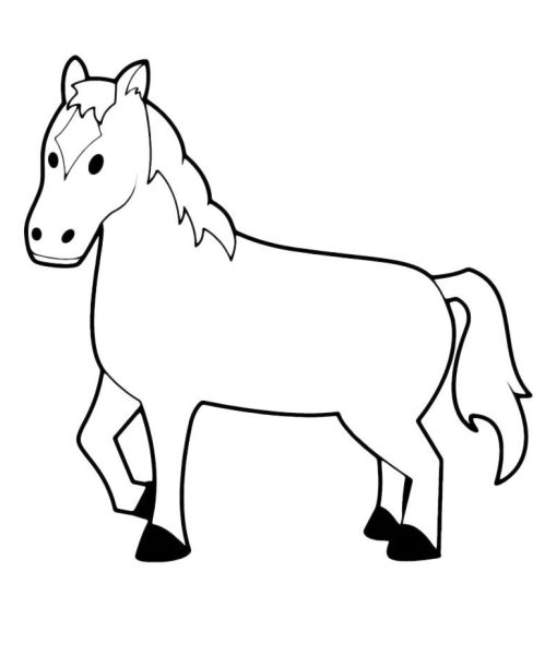 Маленькая лошадка раскраска