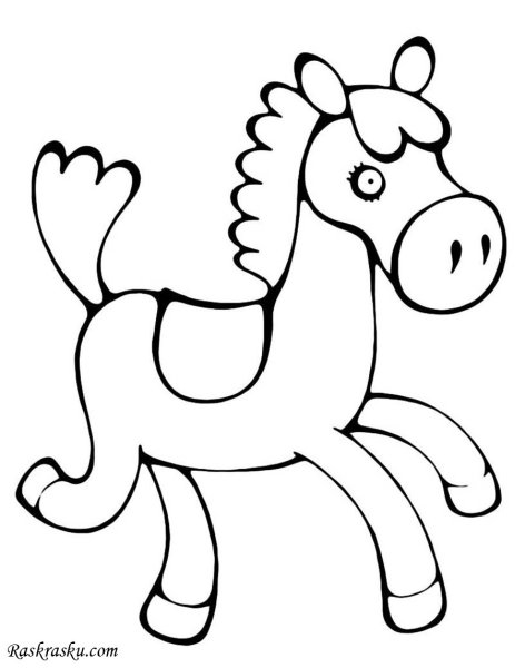 Раскраска. Лошадка