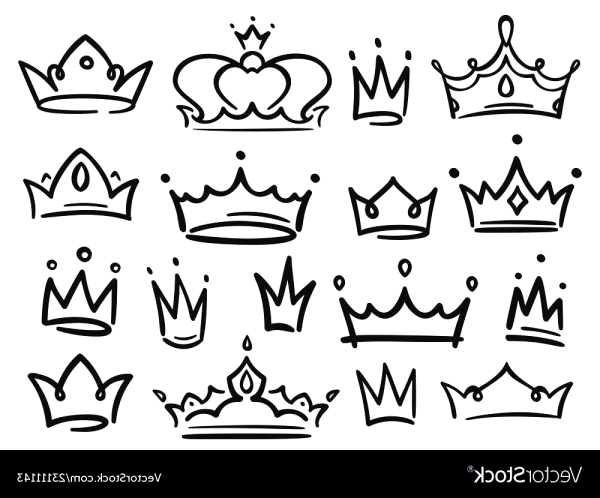 Череп с короной на черном фоне