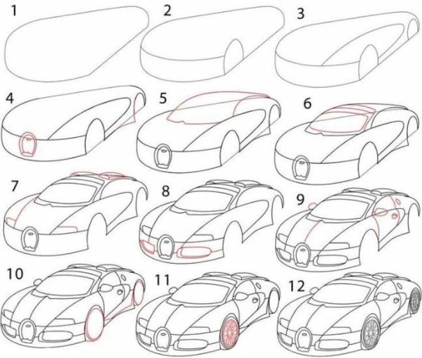 Поэтапное срисовывание