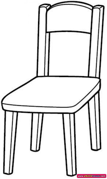 Стул раскраска для детей