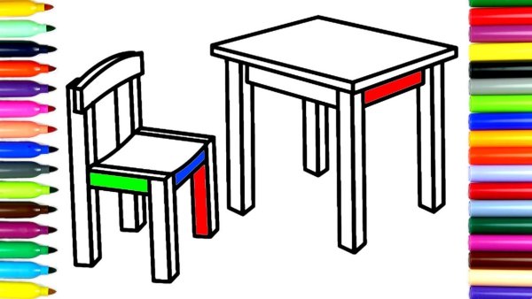 Стул трафарет