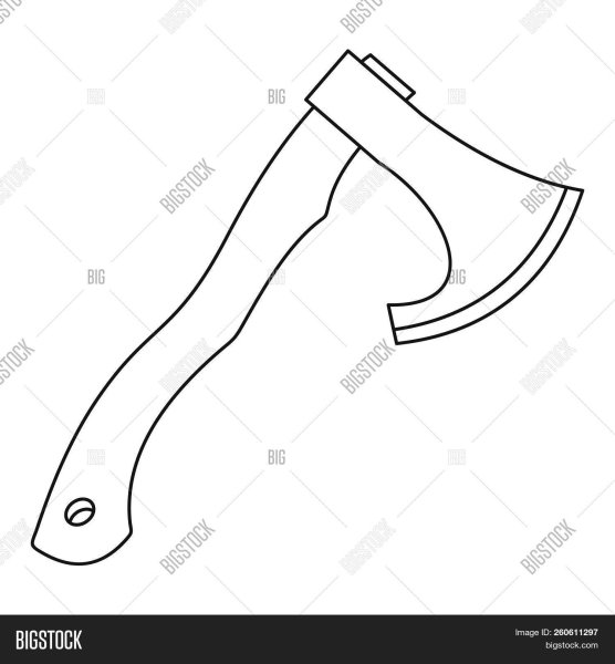 Топор рисунок для детей карандашом