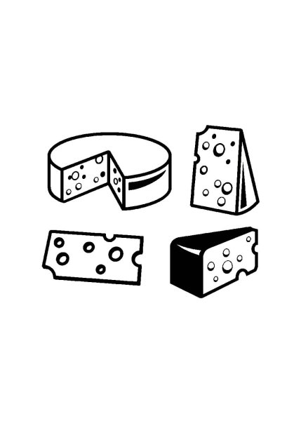 Сыр вектор контур