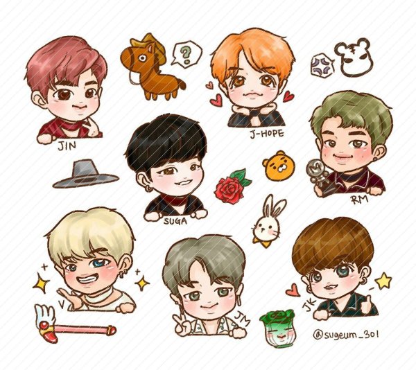 Стикер пак БТС