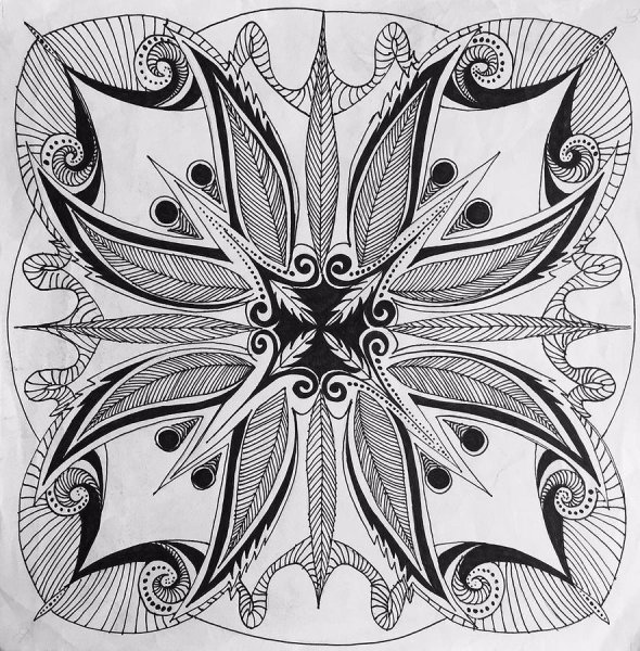 Центральная и осевая симметрия на листе а4