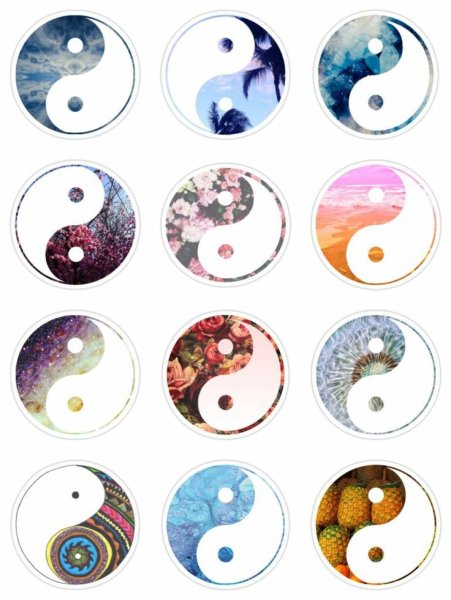 Наклейки круглые стильные