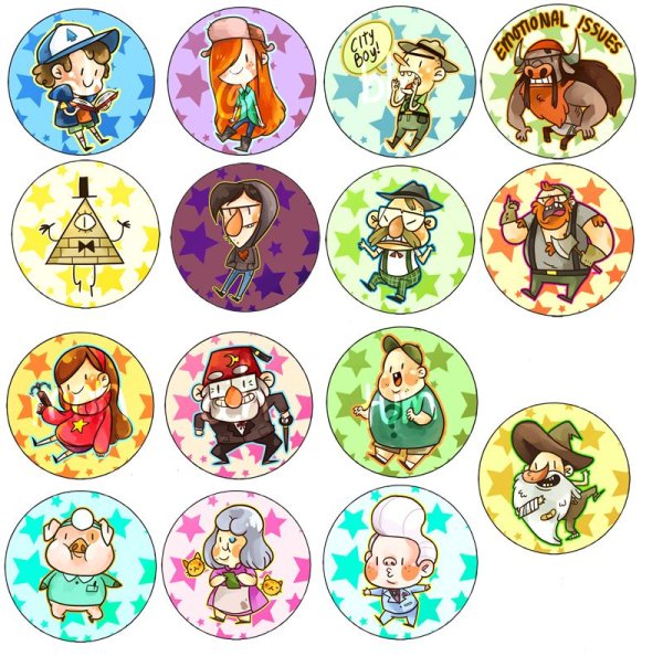 Макет для печати круглых наклеек