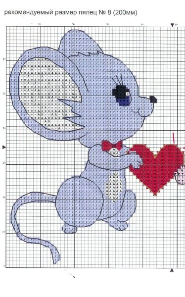 Вышивка лапки кота