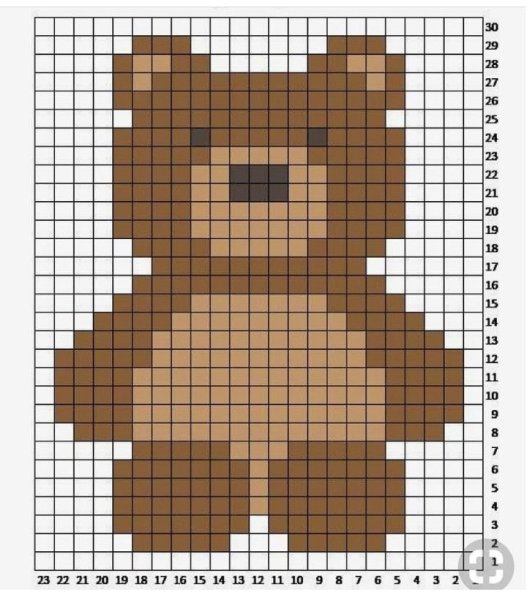 Схемы вывязанных рисунков для детей