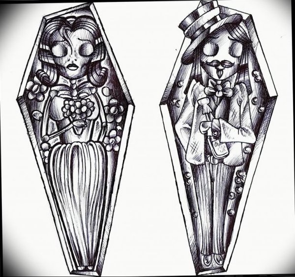 Гроб нарисованный