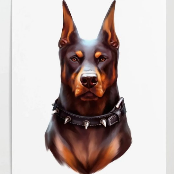 Доберман морда спереди