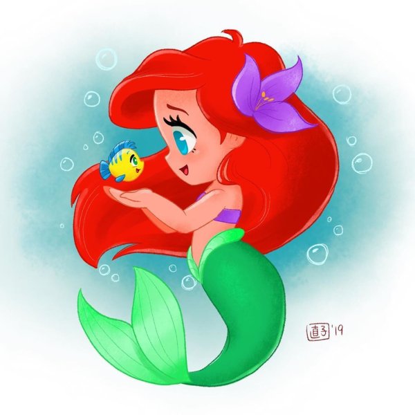 Русалочка Ариэль в детстве