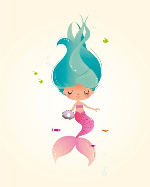 Русалка мультяшная
