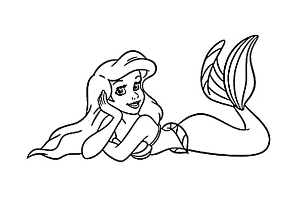 Раскраски Жасмин и Ариэль