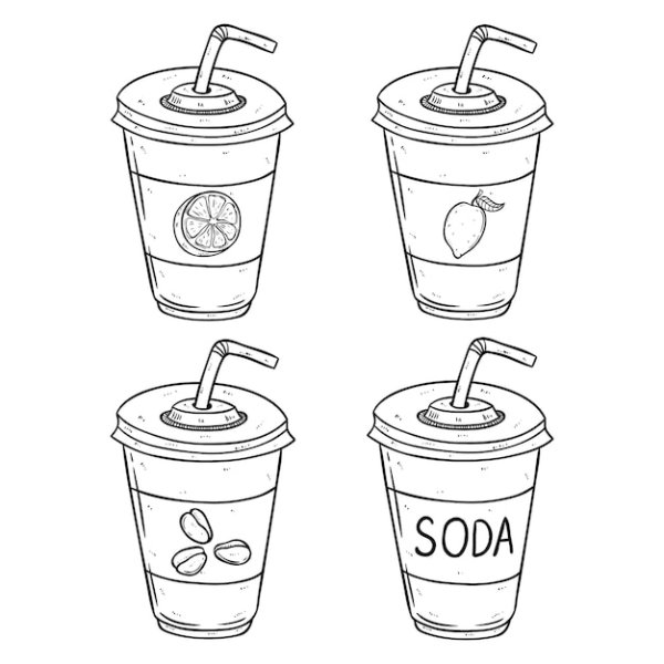 Раскраски еда и напитки