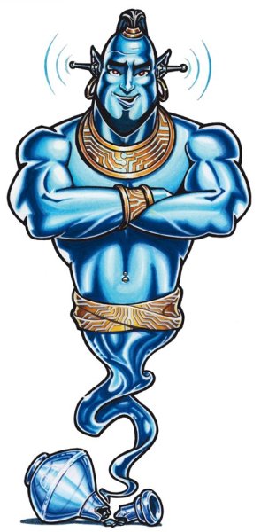 Злой Джинн рисунок карандашом