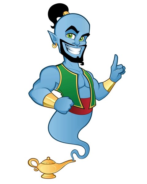 Джин из лампы вектор алладин