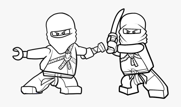 Раскраска ниндзя Кай