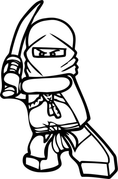 Раскраска лего Ниндзяго Кай