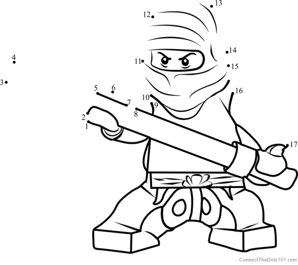 Раскраски лего ниндзя Зейн