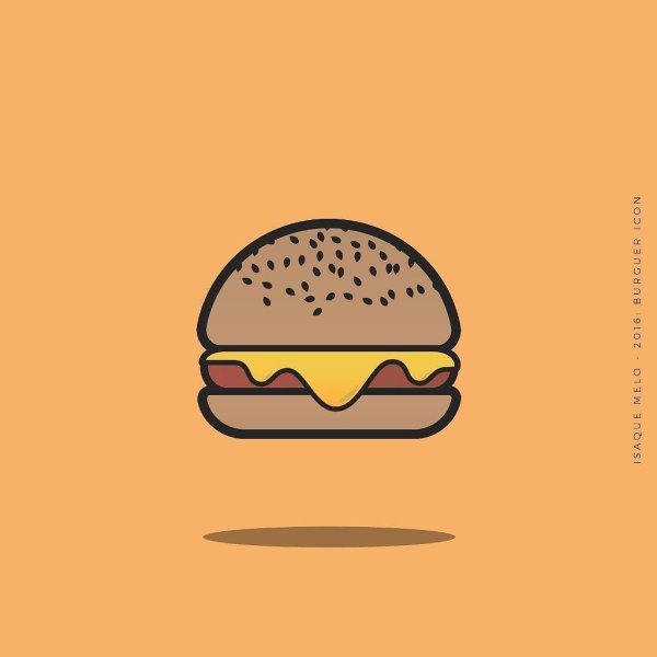 Бургер нарисовать лёгкий