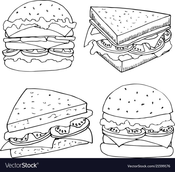 Раскраска мини фаст фуд