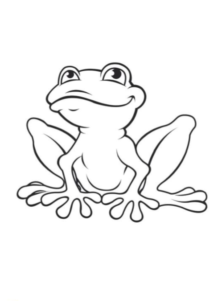 Лягушонок раскраска для детей
