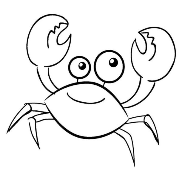 Краб раскраска для детей