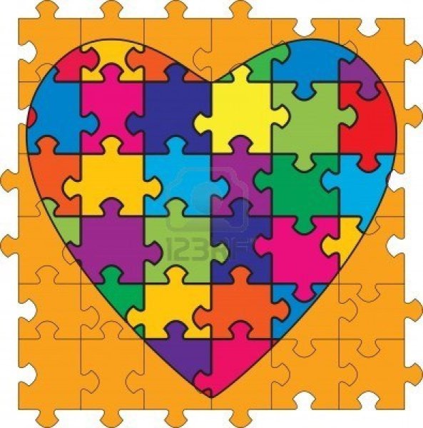 Пазлы для детей сердечко