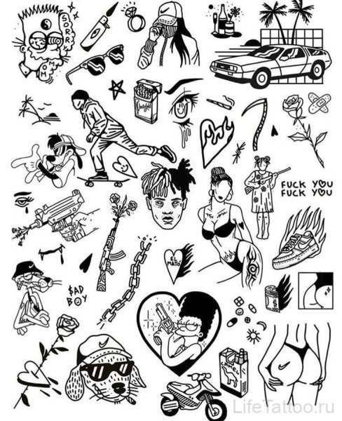 Прикольные тату эскизы