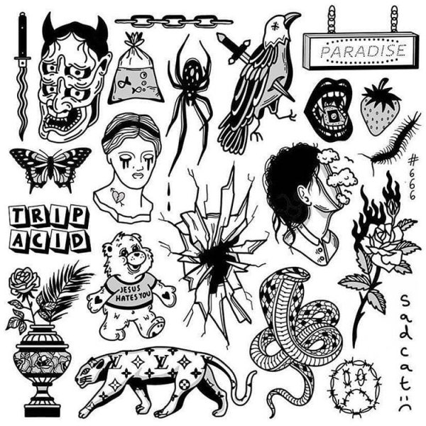 Тату эскизы молодежные