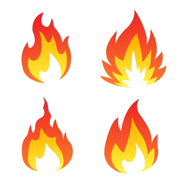 Огонь рисунок маленький