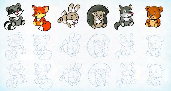 Графомоторика Дикие животные