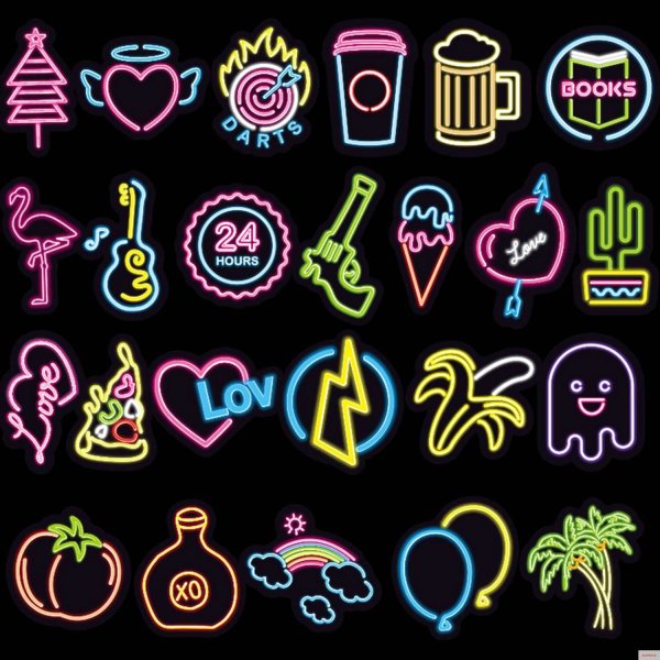 Неоновые Стикеры