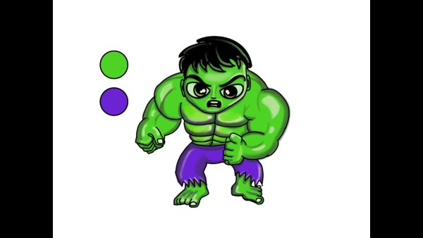 Рисунок Халка для детей