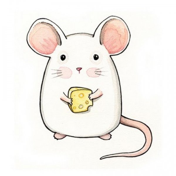 Мышка раскраска для детей