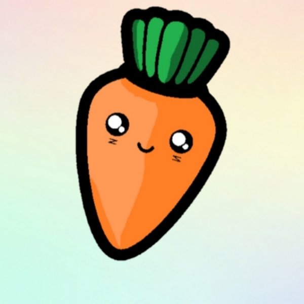 Шаблон морковки для рисования