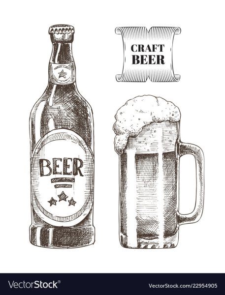 Бутылка пива вектор