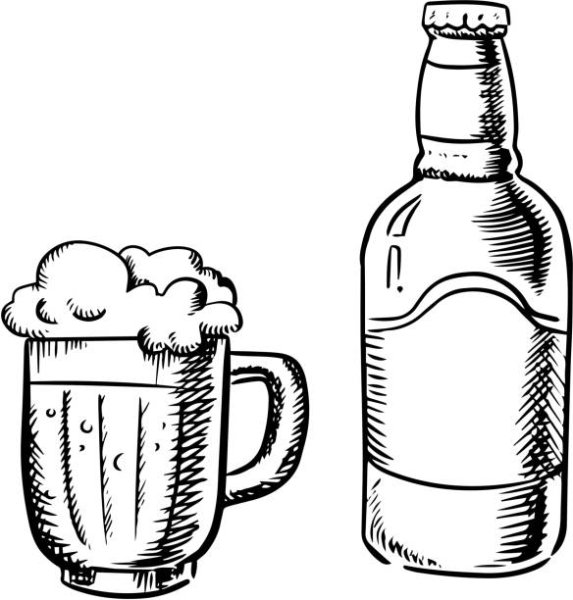 Бутылка пива для раскрашивания