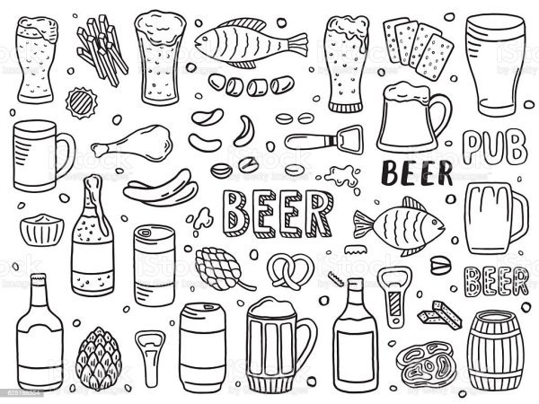Закуски к пиву вектор