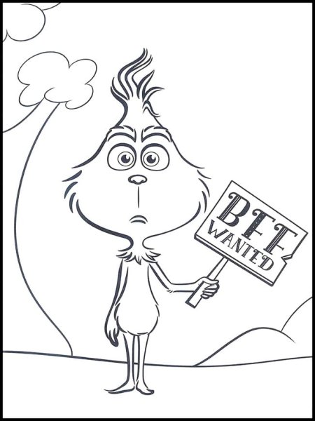 Мистер Гринч раскраска