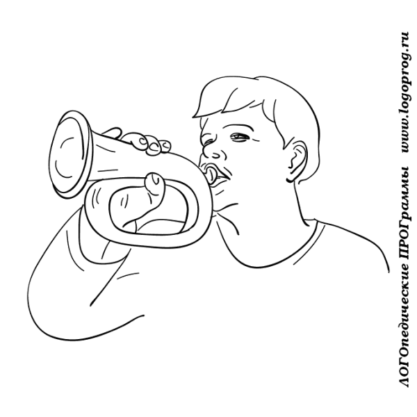 Иллюстрация о маленьком трубаче