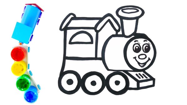 Вагончики раскраска для детей