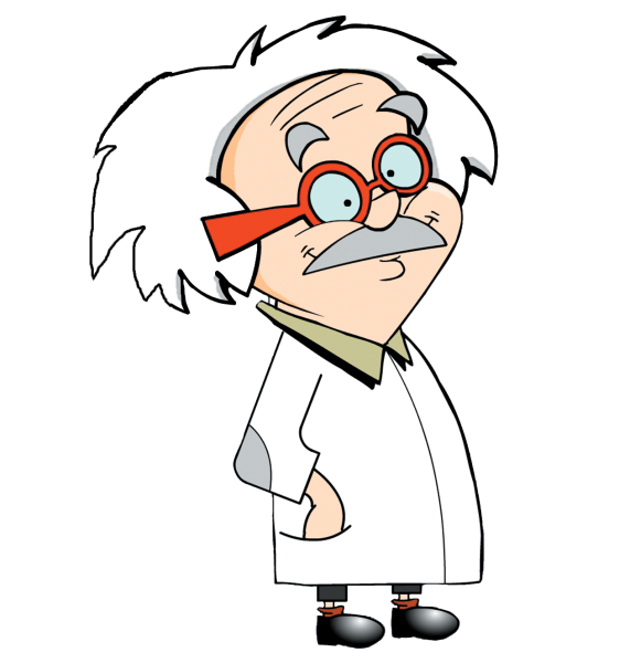 Ученый мультяшный