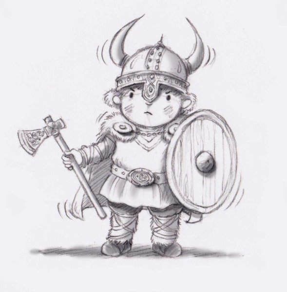 Викинг карандашом