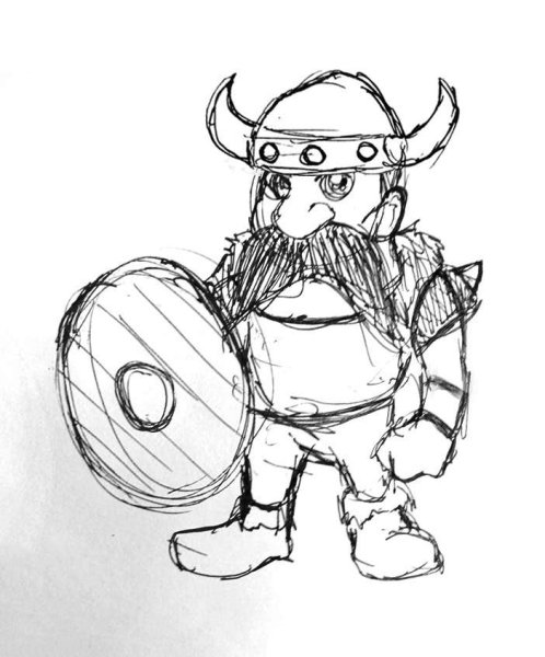 Нарисовать викинга