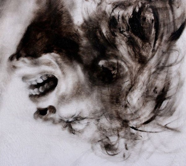 Страшные рисунки углем