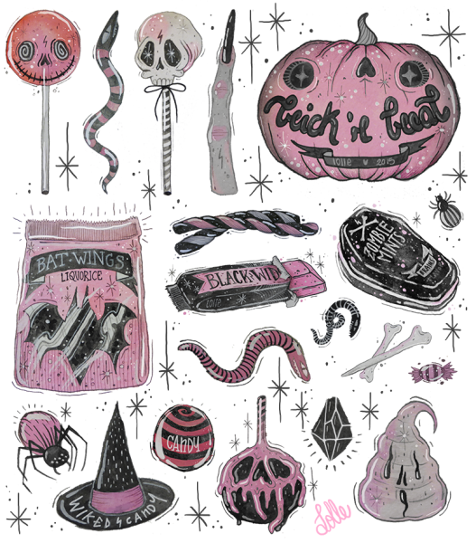 Готические наклейки